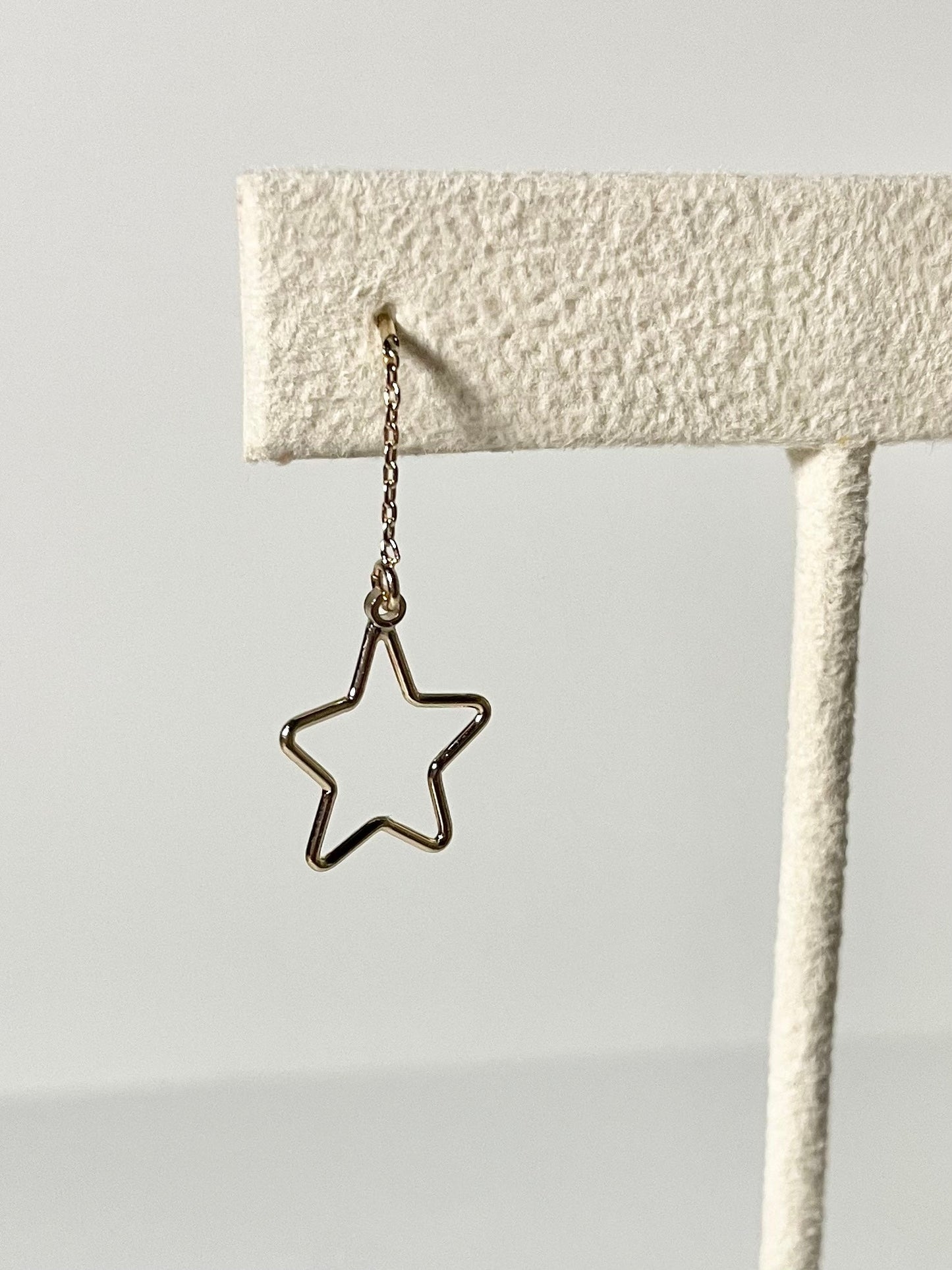 Open Gold Star Earrings
