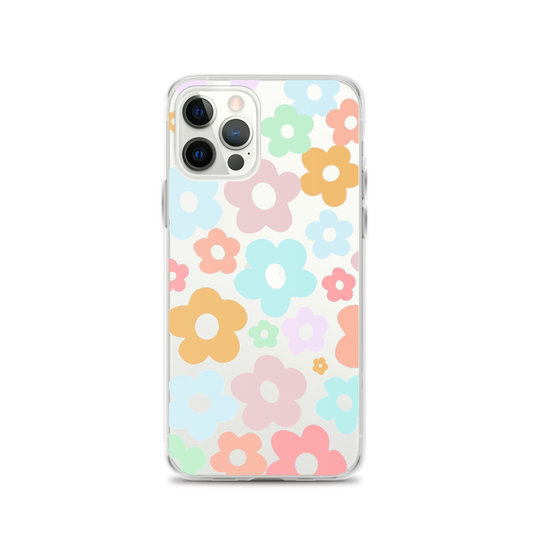 Clear Colorful Flowers Case