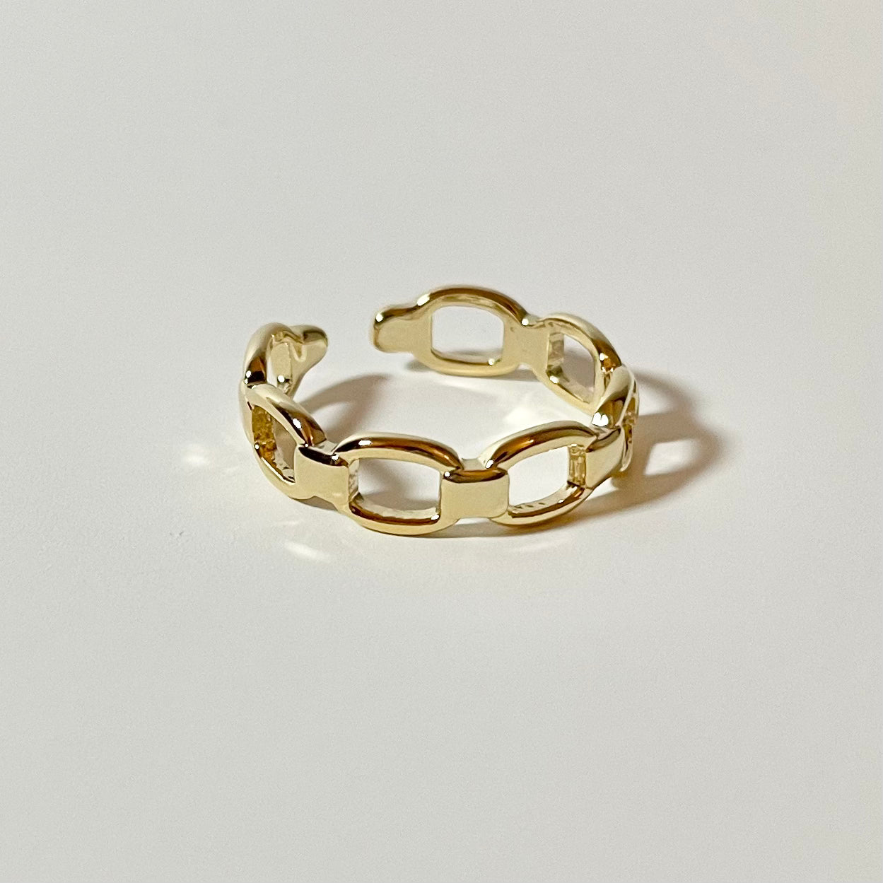 Gold chain ring
