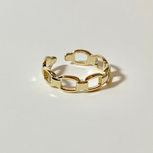 Gold chain ring