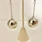 Silver disco ball earrings