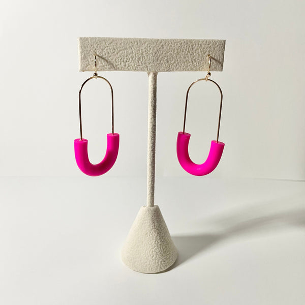 Pink Loop Earrings