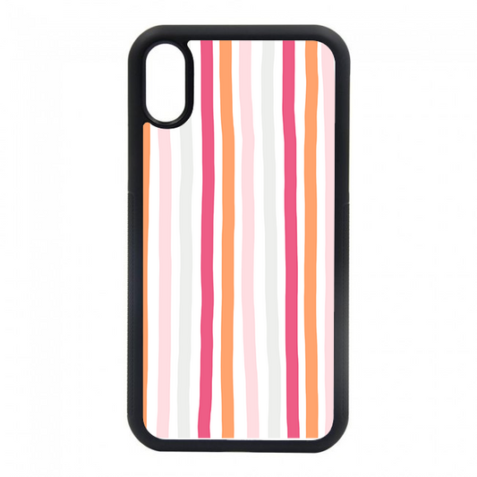 pink and orange striped phone case. we have phone cases for most of your iphones. iphone 6, iphone 6s, iphone 7 8, iphone 7 8 plus, iphone SE, iphone xs, iphone x, iphone xr, iphone xs max, iphone 11, iphone 11 pro, iphone 11 pro max.