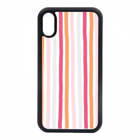 pink and orange striped phone case. we have phone cases for most of your iphones. iphone 6, iphone 6s, iphone 7 8, iphone 7 8 plus, iphone SE, iphone xs, iphone x, iphone xr, iphone xs max, iphone 11, iphone 11 pro, iphone 11 pro max.